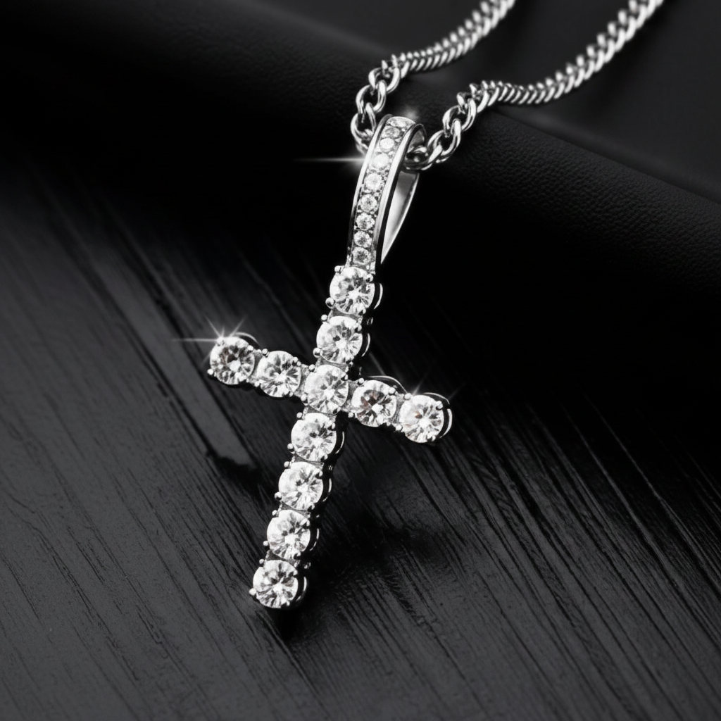 Iced Cross Pendant