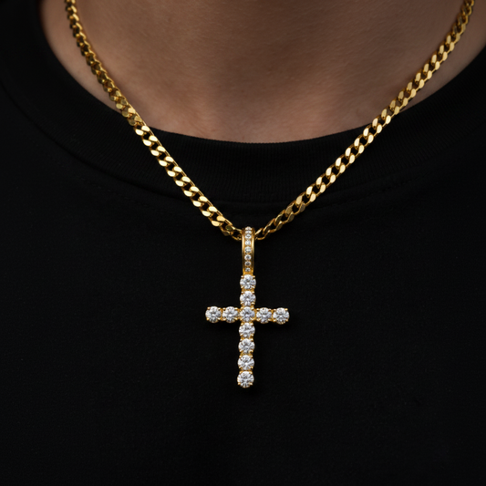 Iced Cross Pendant