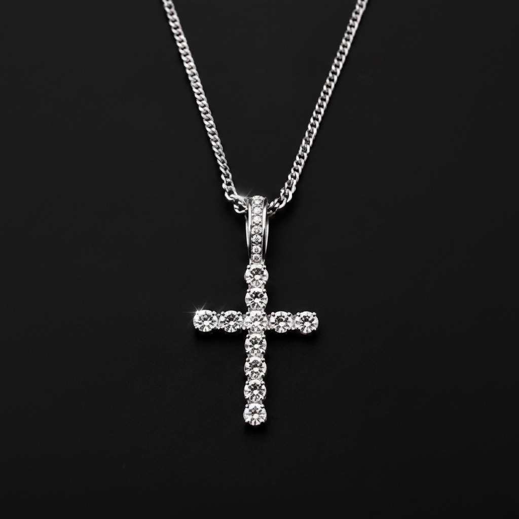 Iced Cross Pendant