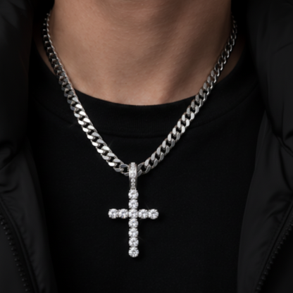 Iced Cross Pendant