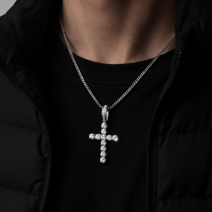 Iced Cross Pendant