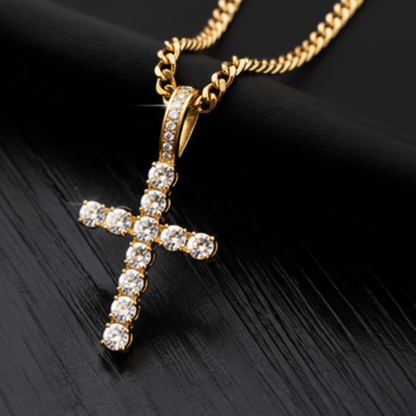 Iced Cross Pendant