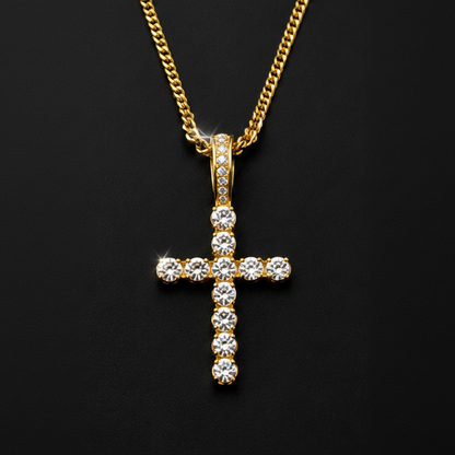 Iced Cross Pendant